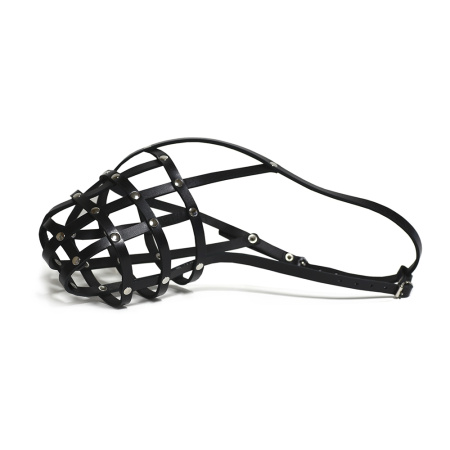 Намордник кожа сетка №3 (овчарка)-НК-3