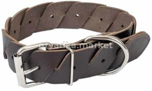 Дарэленд Ошейник КОСА 35 мм, 550 мм. Обхват: 34-51 см строчка коричневый