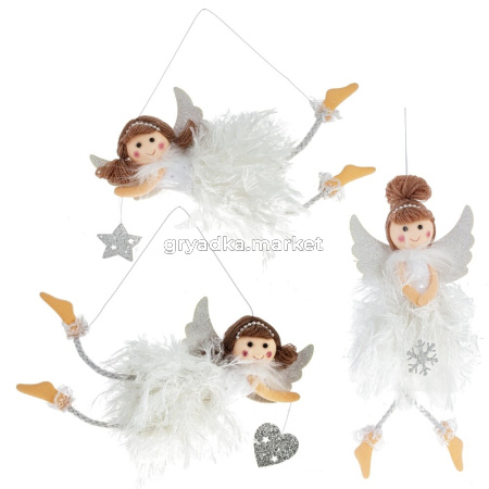 Декор подвесной Ангел, L27 W3 H18 см, 3в.