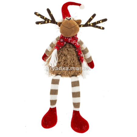 Игрушка набивная Олень с подсветкой, L27 W13 H60 см (CR2032x2, прилаг.)