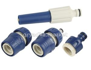 Комплект для полива (наконечник, штуцер, коннектор, коннектор с аквастопом)-48GREEN APPLE