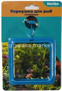 Кормушка Naribo пластиковая на присоске квадратная