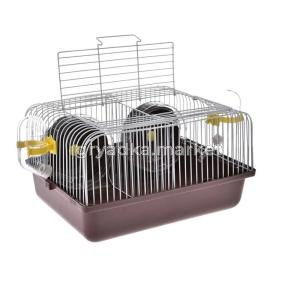Клетка д-грызунов двухсекционная 31х24х17см (2колеса,2поилки,2кормушки) арт.10922-6041 1-1 ЧД