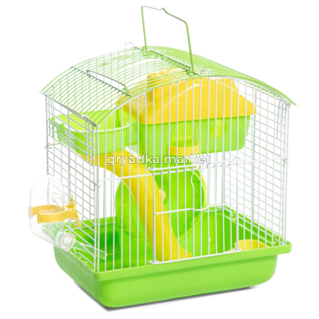 Клетка YD258G для мелких животных, эмаль, зеленая, 225*170*250мм, Triol