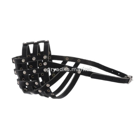 Намордник кожа сетка №6 (кавказск.овчарка)-НК-6