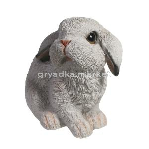 Фигура садовая айка Тошка белый L16W11H15см  (ПОЛИСТОУН)