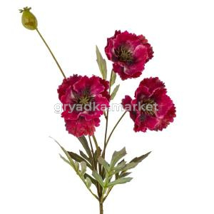 Цветок искусственный Мак, L18 W18 H70 см