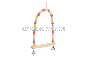 Качели WOGY д/птиц 16х15см с колокольчиками, микс арт.2024-6322 Код273879