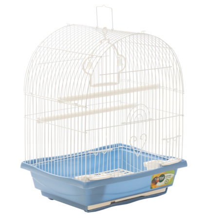 Клетка 1000 для птиц, эмаль, сине-серая, 300х230х390мм