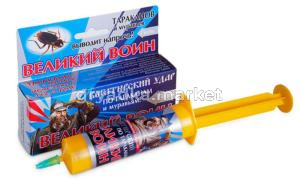 Гель от тараканов Великий Воин 45г-60шт. ВХ  NEW