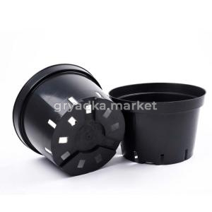 Горшок для рассады V-10л. 29х23 круг.черн-литой-АмТр