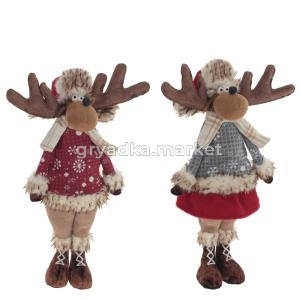 Игрушка набивная Олень, L39 W16 H56 см, 2в.
