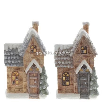 Фигурка декоративная Домик с подсветкой, L19 W11 H33 см  (3хААА, не прилаг.)