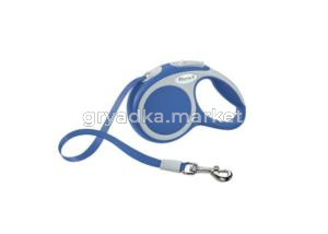 рулетка-поводок Flexi NEW Classic М 5м до 20кг ТРОС, СИНИЙ  1-12  22610