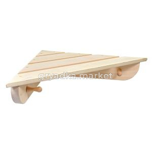 Полка угловая с вешалкой 4 крючка 58х11х29см (липа)-4 