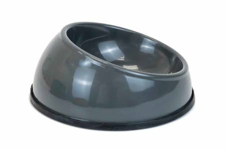 ZooM Миска пластиковая СФЕРА БОЛЬШАЯ на резинке D13см (пластик) серая