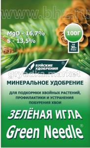 Для хвойных Средство от побурения хвои Зеленая игла 100 гр 1-20-80  БХЗ