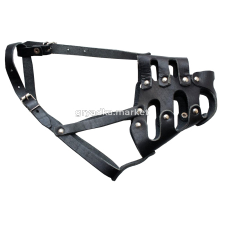 Намордник кожаный крытый №4 (ротвейлер) НК-4-КР Зима 1/5