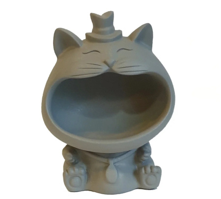 Кот Ганста-Кэт серый металлик