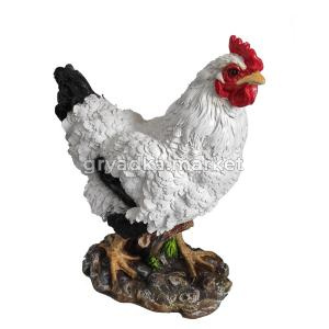 Фигура садовая Курица белая Н35 см (ПОЛИСТОУН)