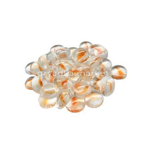 Грунт стеклянный 170г N121 плоский кошачий глаз ЯНТАРНЫЙ)