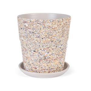 Лунный камень 4 горшок с поддоном 2,6л d18 h18,5см конус борт