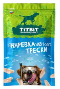 Лакомства д/собак Нарезка из лосося 80г Тит Бит 1/20