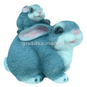 Заяц с зайчонком L21,5 W13 H18 см