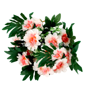 Искусственные цветы Букет№189 Георгин атлас. h40см в ассорт. 1