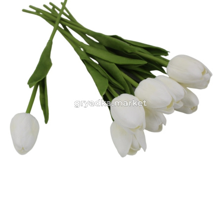 Искусственные цветы Тюльпан белый