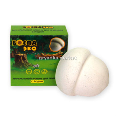 БОСПА ЭКО Минеральный камень для грызунов с йодом 40 гр