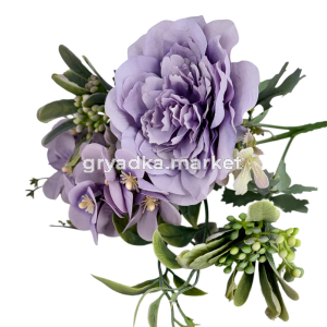 Искусственные цветы Букет камелия и бегония h27см в ассорт. 182594 1-4