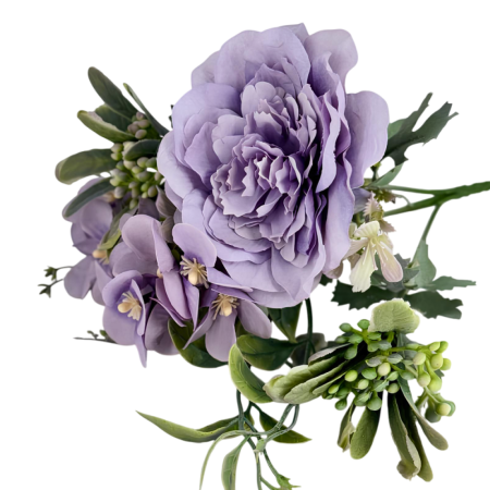 Искусственные цветы Букет камелия и бегония h27см в ассорт. 182594 1-4