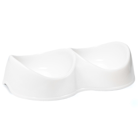 Миска пластиковая двойная 