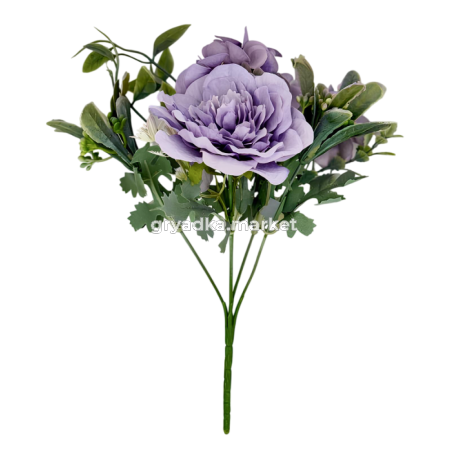 Искусственные цветы Букет камелия и бегония h27см в ассорт. 182594 1-5