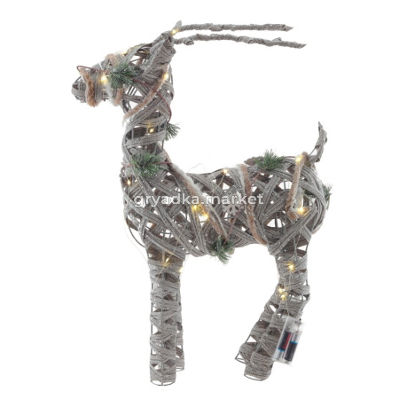 Светящаяся композиция Олень (2хАА, не прилаг.),  L43 W20 H60 см