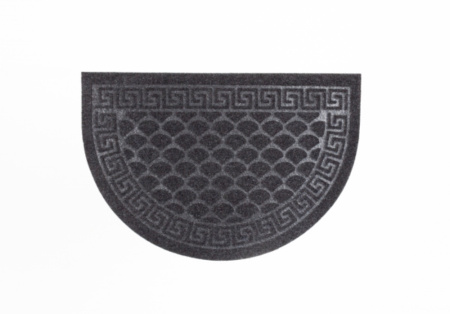 Коврик придверный влаговпитывающий 40х60см полукруг сер  Коврик придверный влаговпитывающий 40х60см полукруг сер