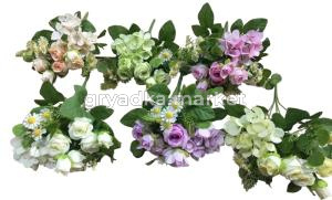 Искусственные цветы Роза и гортензия Н  см