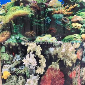 Фон двухсторонний 60см. Кораллы (синий) - Кораллы (синий)