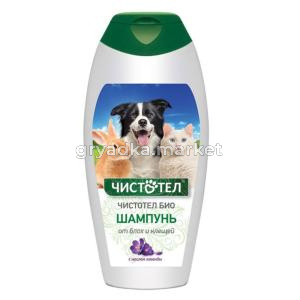 БИО Шампунь д-собак,кошек,кроликов,грызунов Чистотел от блох 180мл-12