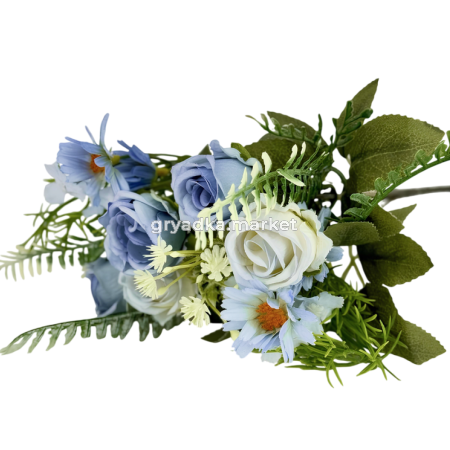 Искусственные цветы Букет розы и ромашки в ассорт Н27см 186758 2