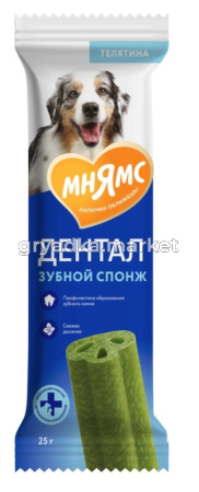 Лакомства д-собак Мнямс Dental Зубные спонжи с эвкалиптом 25г