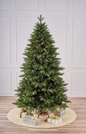 Ель искусственная Московская 180 см литые веточки + пленка ПВХ