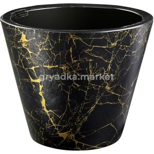 Кашпо со вставкой Декор 3л  Мрамор черный-16