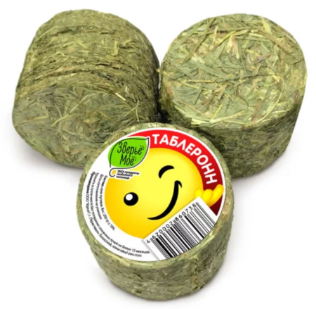 ТАБЛЕРОНН Сено луговое с яблоком и морковью Зверье Мое 200г-6