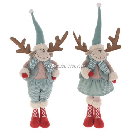 Игрушка набивная Олень, L19 W11 H45 см, 2в.