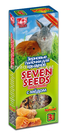 Лакомство д-грызунов SEVEN SEENDS (Семь семян) палочки медовые 3шт(90г)-22