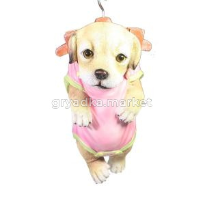 Фигура садовая Щенок лабрадора на вешалке L13W15H29 см см (ПОЛИСТОУН) 