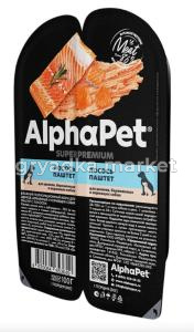 Корм д-щенков,бер и кормящ.соб, конс 100г лосось ALPHAPET 