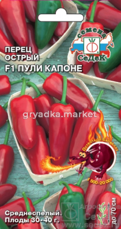 Перец острый Пули Капоне F1 6шт Ср (Седек)